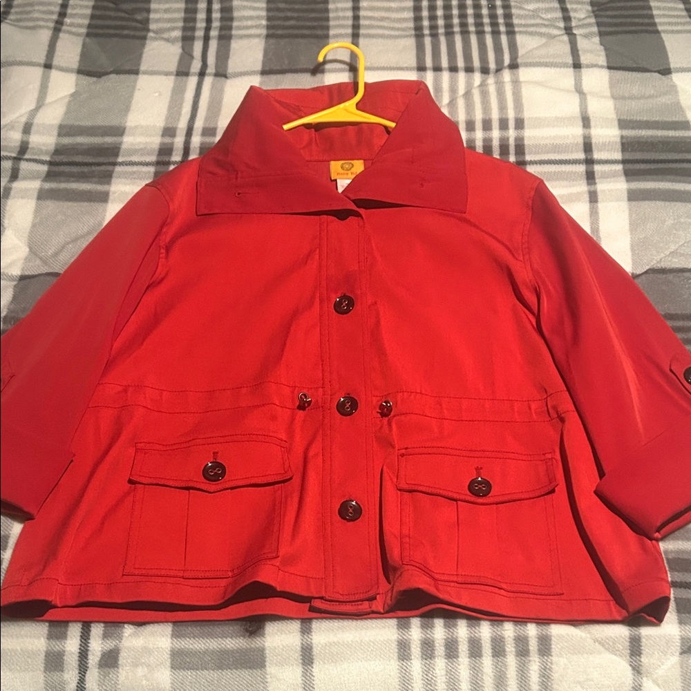 Ruby Rd. Vibrant Red Kids Raincoat